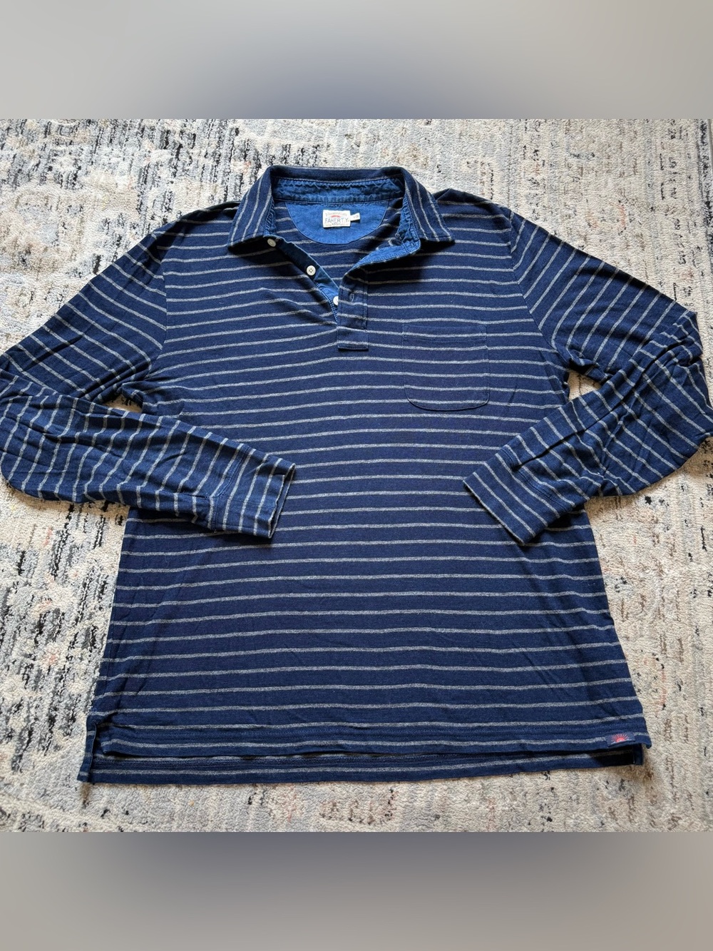 Faherty men’s stripped cotton longsleeve Medium